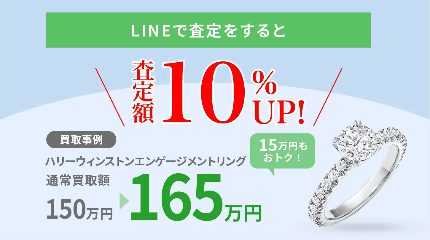 LINEで査定すると査定額10%UP！